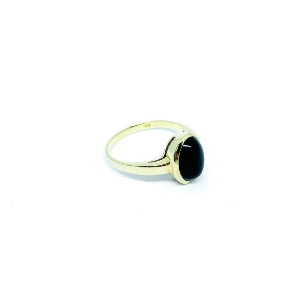 Vintage ring met onyx edelsteen